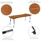 Flash Furniture Round 60 W, 86 L, 25 H, Chrome, Laminate, Particleboard, Plastic, Steel, Wood Grain XU-GRP-14CH-A3060CON-60-OAK-T-P-CAS-GG - alternate 5